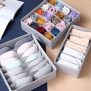 New Foldable Underwear, Socks, Bra Boxes Closet Drawer Storage